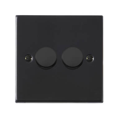 Edit Hartland 2 Gang LED Two Way Rotary Dimmer Switch