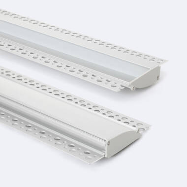Image of Plaster-in Recessed 2m Aluminium Profile with Continuous Cover for LED Strip