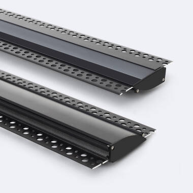 Image of Plaster-in Recessed 2m Aluminium Profile with Continuous Cover for LED Strip