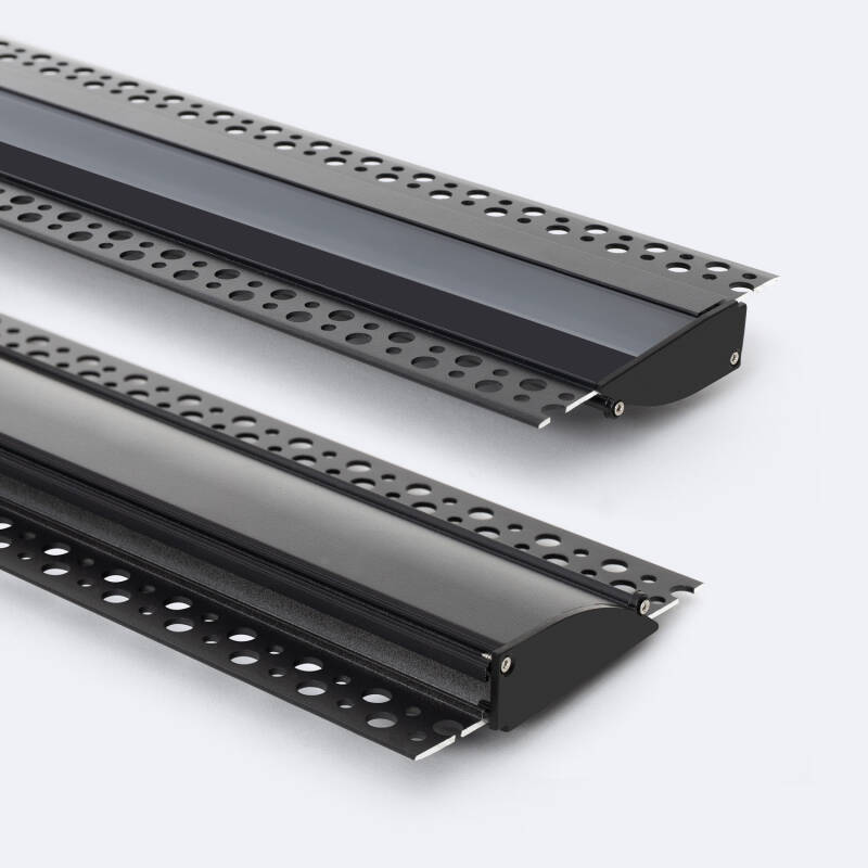 Image of Plaster-in Recessed 2m Aluminium Profile with Continuous Cover for LED Strip