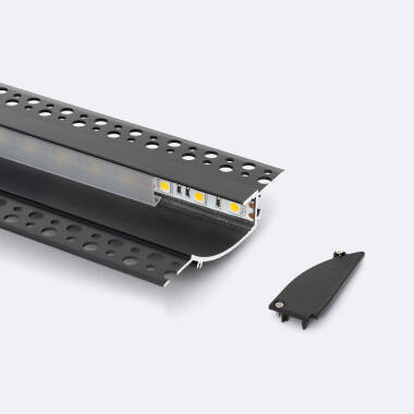 Image of Plaster-in Recessed 2m Aluminium Profile with Continuous Cover for LED Strip