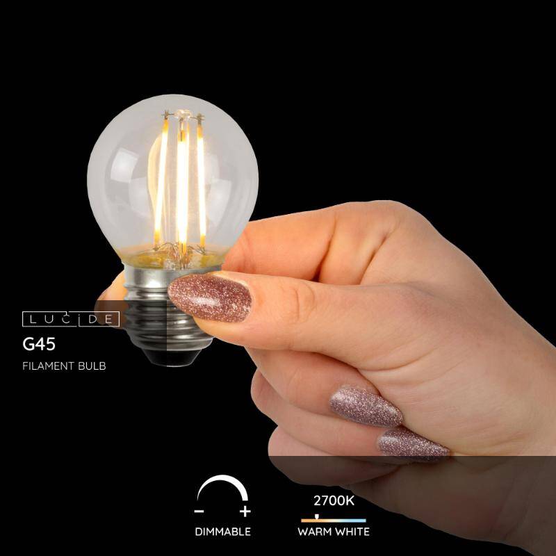 Image of Lucide 4W Dimmable LED Golf Ball Clear - Screw Cap