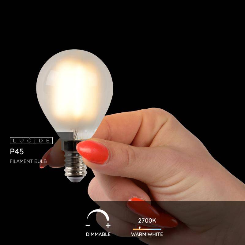 Image of Lucide 4W Dimmable LED Golf Ball Frosted - Small Screw Cap