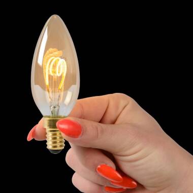 Image of lucide 3W Very Warm White Dimmable LED Decorative Filament Candle Bulb