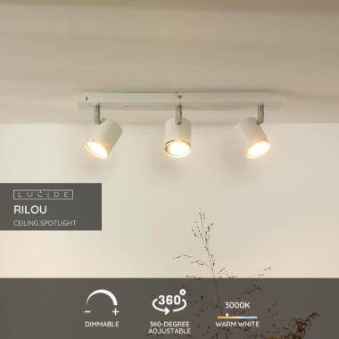 Image of Lucide Rilou LED 3 Light Spotlight Bar