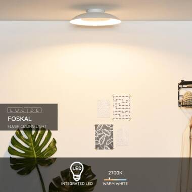 Image of Lucide Foskal LED Flush Ceiling Light