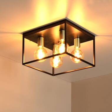 Image of Lucide Ruben 4 Light Flush Ceiling Light