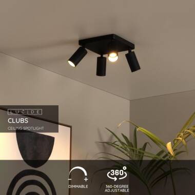 Image of Lucide Clubs 4 Light Spotlight Plate