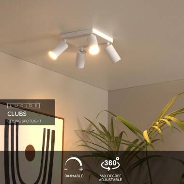 Image of Lucide Clubs 4 Light Spotlight Plate