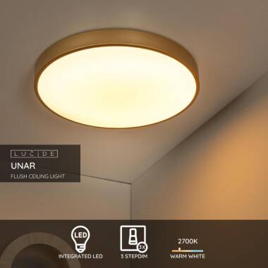Image of Lucide Unar 36W LED Flush Light
