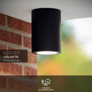 Image of Lucide Volantis Outdoor Single Ceiling Spotlight