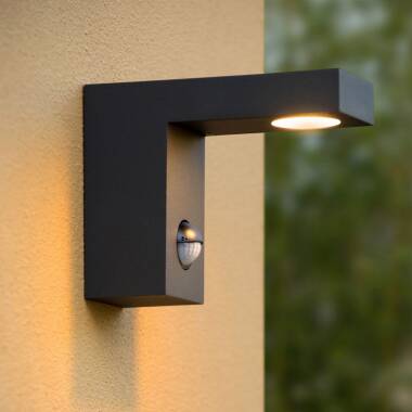 Image of Lucide Texas LED Outdoor Wall Light with PIR Sensor