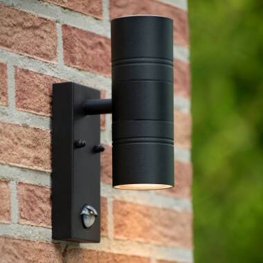 Image of Lucide Arne LED Outdoor Up & Down Wall Light with PIR Sensor