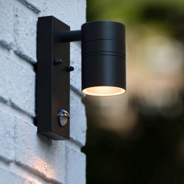 Image of Lucide Arne LED Outdoor Wall Light with PIR Sensor
