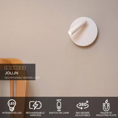 Image of Lucide Jolijn USB Rechargeable Reading Light