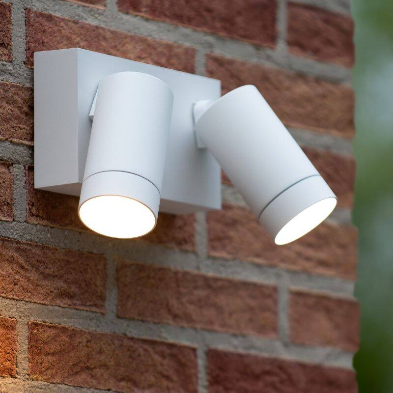 Image of Lucide Taylor Outdoor Wall Mounted Twin Spotlight with PIR Sensor