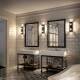 Image of Lucide Claire Half Lantern Outdoor Twin Wall Light