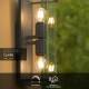 Image of Lucide Claire Half Lantern Outdoor Twin Wall Light