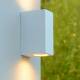 Image of Lucide Zora Square LED Outdoor Up & Down Wall Light