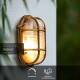 Image of Lucide Dudley Oval Outdoor Flush Wall Light