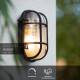 Image of Lucide Dudley Oval Outdoor Flush Wall Light