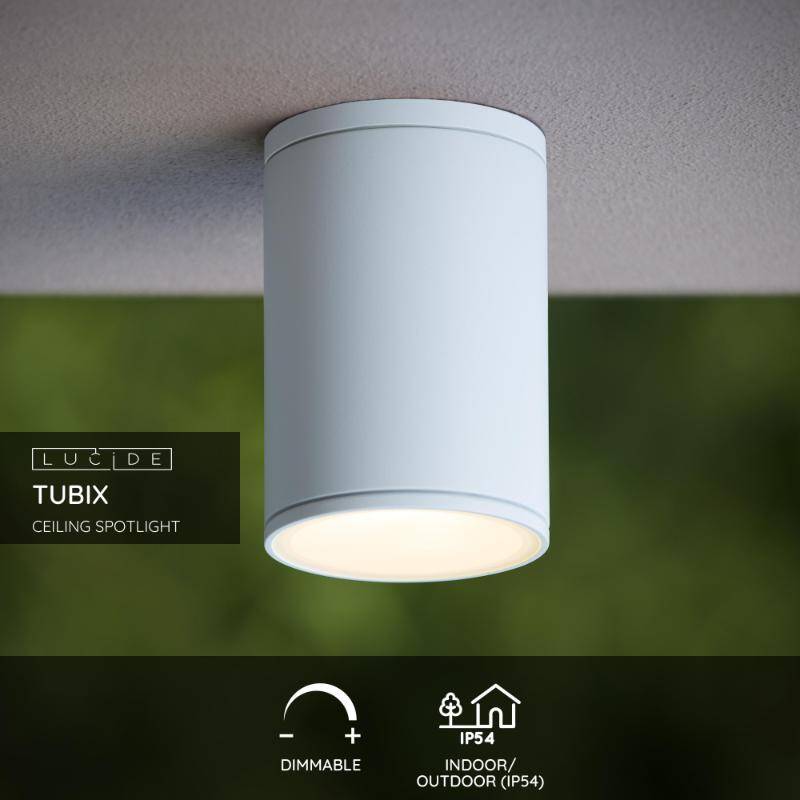 Image of Lucide Tubix Outdoor Flush Ceiling Light