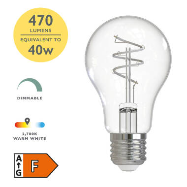 Image of Dar 5W Warm White Dimmable LED Decorative Filament GLS Bulb - Screw Cap