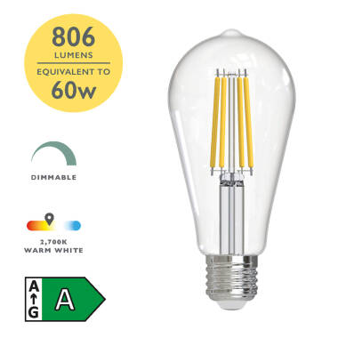 Image of Dar Rustika 5W Dimmable LED Decorative Filament Squirrel Cage Bulb - Screw Cap