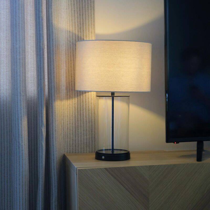 Image of Edit Echo USB Rechargeable Glass Touch Table Lamp