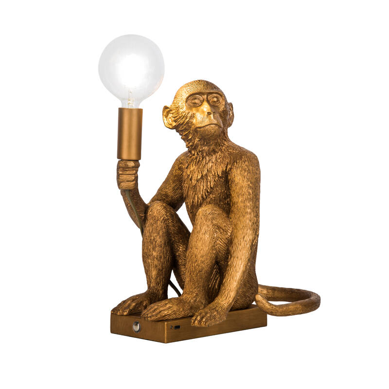 Image of Edit Conor USB Rechargeable LED Monkey Table Lamp