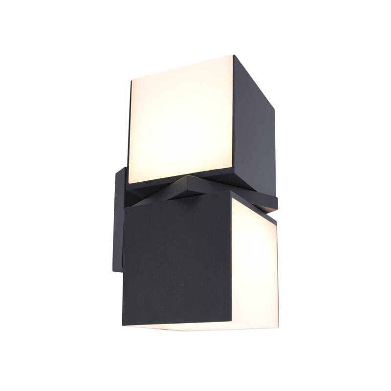 Image of Lutec Cuba LED 2 Light Adjustable Outdoor Flush Wall Light