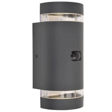 Image of Lutec Focus Outdoor Up & Down Wall Light with PIR Sensor