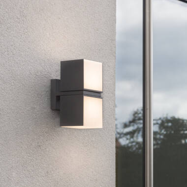 Image of Lutec Cuba LED 2 Light Adjustable Outdoor Flush Wall Light