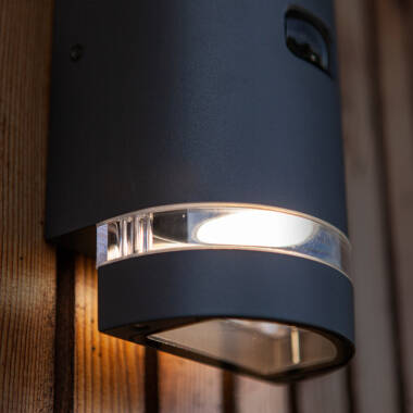 Image of Lutec Focus Outdoor Up & Down Wall Light with PIR Sensor