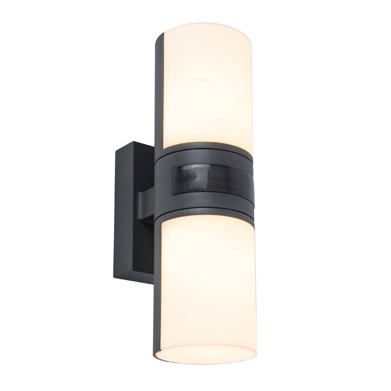 Image of Lutec Cyra LED Outdoor Up & Down Wall Light with PIR Sensor