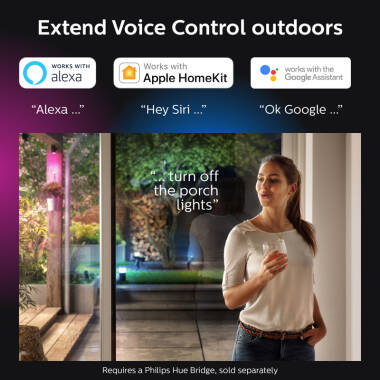 Image of Philips Hue Lily LED Smart Outdoor Spotlights - Set of 3