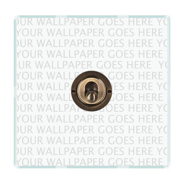 Image of Wisteria Perception Clear Perspex 1 Gang Intermediate Toggle Switch