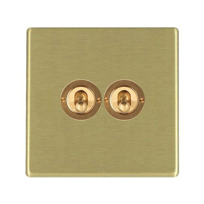 Image of Edit Hartland Screwless 2 Gang Two Way Toggle Switch