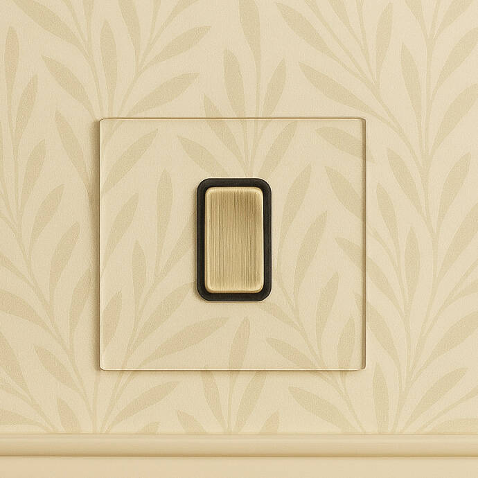 Image of Wisteria Perception Clear Perspex 4 Gang 2 Way Rocker Switch