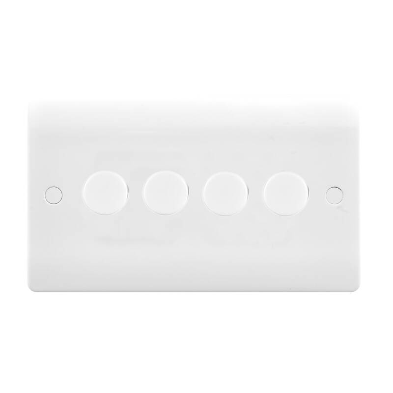 Image of Envirolight Verve 4 Gang LED Rotary Dimmer Switch