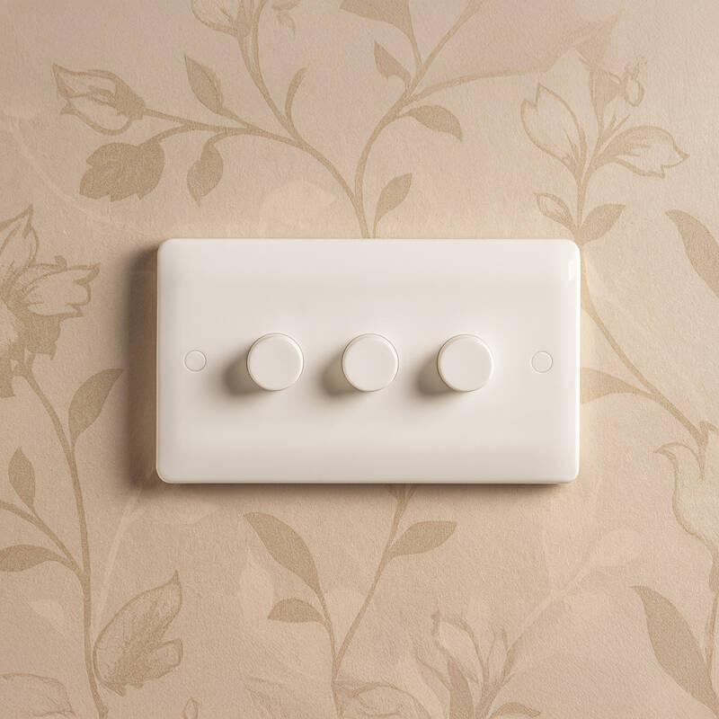 Image of Envirolight Verve 4 Gang LED Rotary Dimmer Switch