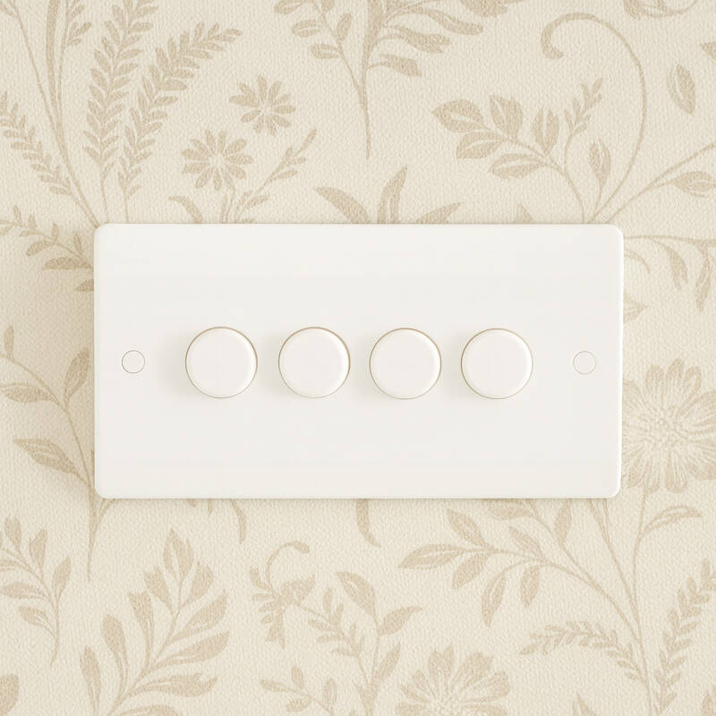 Image of Envirolight Verve 4 Gang LED Rotary Dimmer Switch