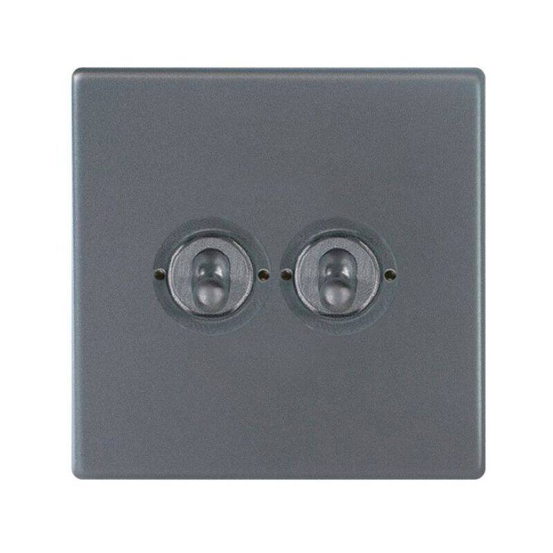 Image of Edit Hartland Screwless 2 Gang Two Way Toggle Switch