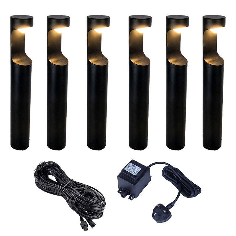 Image of Easyfit 12V Garden Lights - Yew LED Outdoor Post Light Kit - 6 Lights