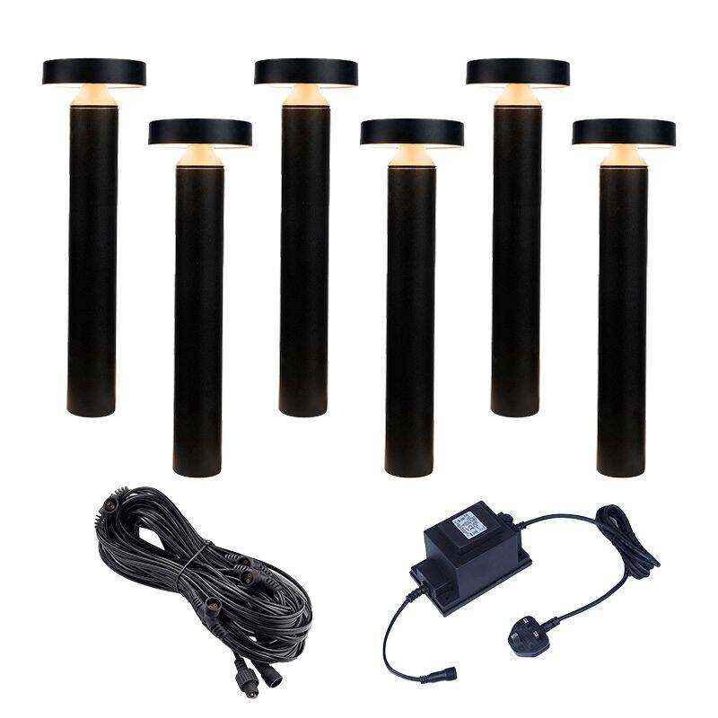 Image of Easyfit 12V Garden Lights - Lavender LED Outdoor Post Light Kit - 6 Lights