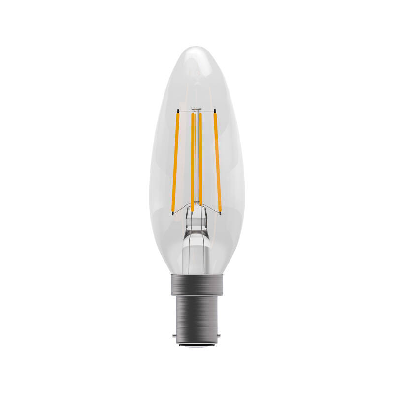 Image of Bell 3.3W Warm White Dimmable LED Decorative Filament Candle Bulb