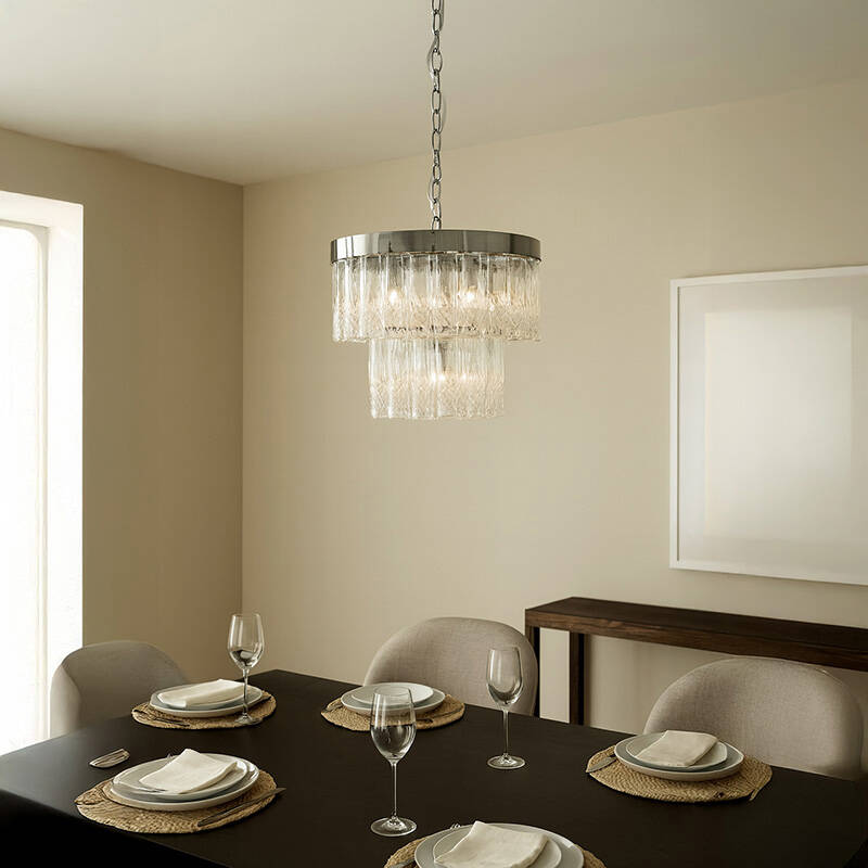Image of Wisteria Dalia Clear Glass Chandelier