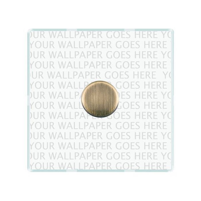 Image of Wisteria Perception Clear Perspex 2 Gang Rotary Dimmer Switch