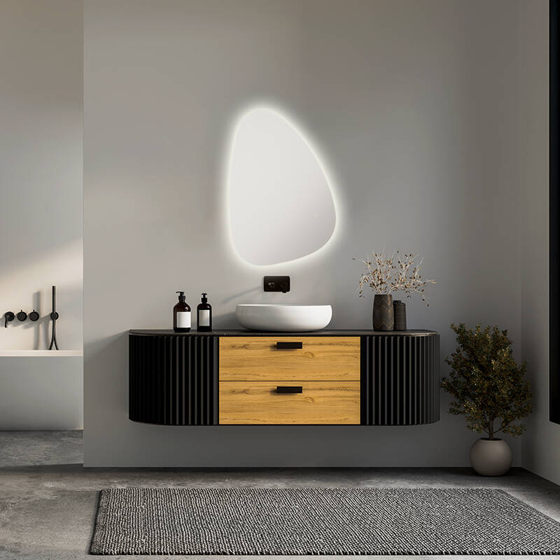 Image of Edit Novara Pebble Selectable LED Illuminated Bathroom Mirror Light