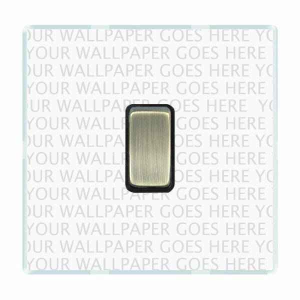 Image of Wisteria Perception Clear Perspex 1 Gang Intermediate Rocker Switch